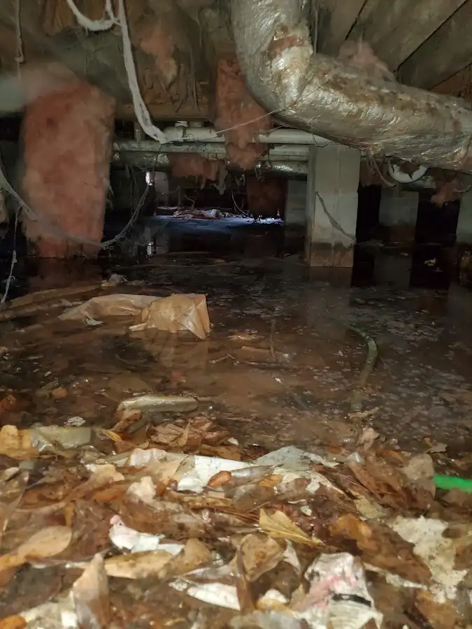 Crawl space flood assessment for Commercial Water Damage Restoration in Bemidji